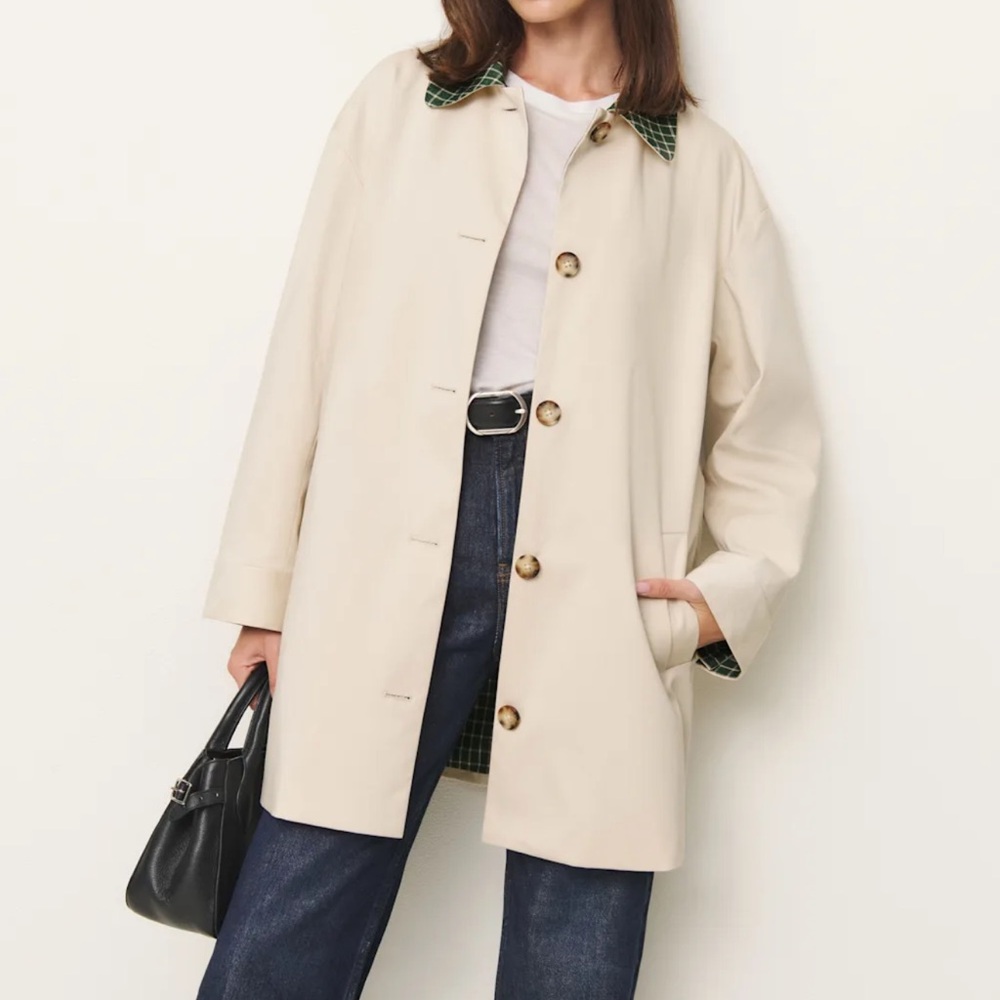 Reformation Cream Trench Coat